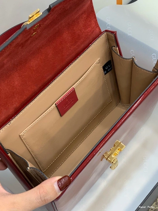 Hyperpeter LEATHER Sylvie 1969 BAG TOP PATENT GUCCI MINI HANDLE 0727